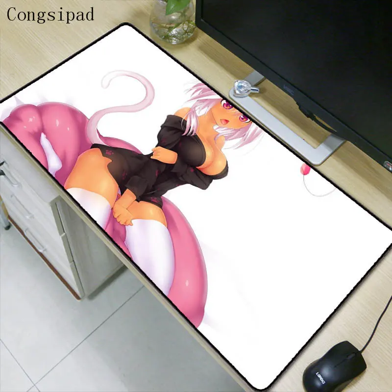  Sexy Anime Girl Large Speed Mouse Pad Mousepad Natural Rubber Gaming Table Mouse Mat with Locking E