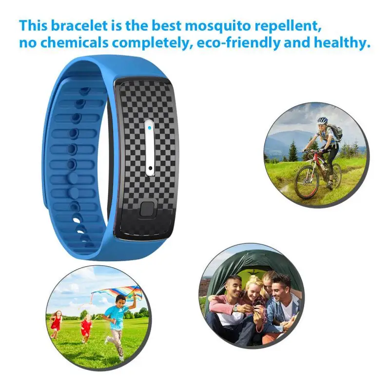 Pulseira ultrassônica repelente de mosquitos, pulseira para o verão, para crianças e adultos, uso externo, antimosquito, artefato