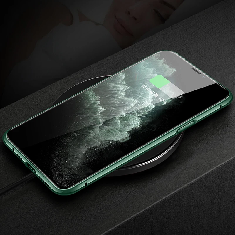 Для Apple iPhone 11 Pro Max ультра тонкий металлический алюминиевый бампер рамка чехол для iPhone 11 Pro стеклянный задний Чехол
