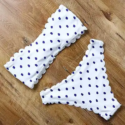 Новый бандо бретели для нижнего белья бикини push up dot печатных комплект 2019 пикантные для женщин купальники малышек лето волна купальник