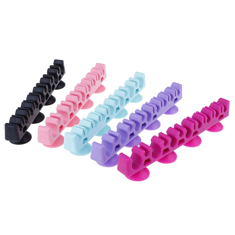 New 1pc Cosmetic Makeup Brush Holder With 4 Suction Cup Eyeshadow Brush Drying Rack Display Silicone Make up Brush Case Beauty
