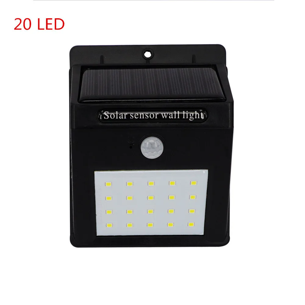 20 pcs LED 1 Mode 30 светодиодный s светодиодный светильник на солнечной батарее, наружный садовый светильник, s украшение, настенные лампы, PIR датчик движения, лампа, водонепроницаемый солнечный светильник, светильник ing - Emitting Color: 20 pcs LED 1 Mode
