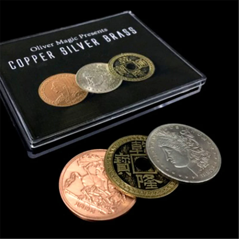 Copper Silver Brass (CSB) Magic Tricks Coin Appear Vanish Magia Magician Close Up Illusions Gimmick Props Mentalism Fun Easy | Игрушки и