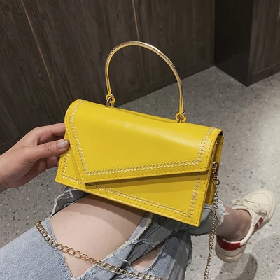 Высокое качество сумки для женщин тренд bolsa модная сумка через плечо сумка на цепочке женская сумка bolsa feminina - Цвет: yellow