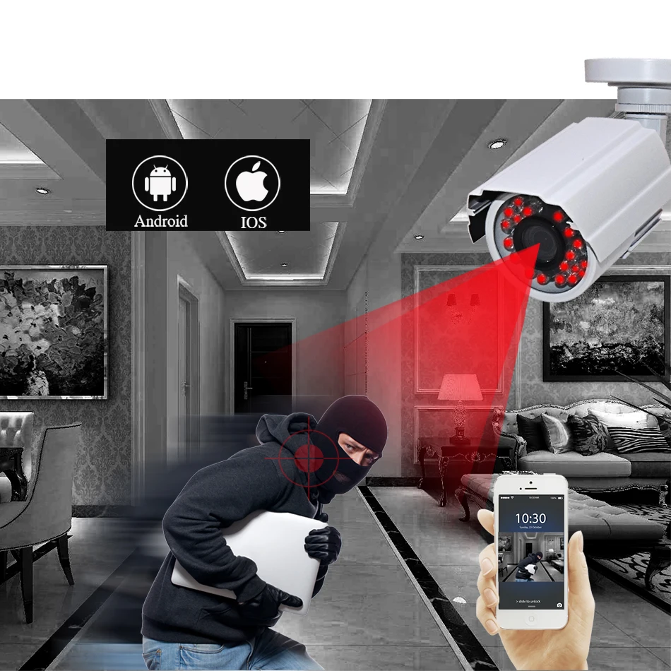 Cctv безопасности системный комплект для фотокамеры видеонаблюдения 2 камеры аналоговый HD 720 P/1080 P AHD 4ch dvr видеонаблюдения водонепроницаемый ночного видения