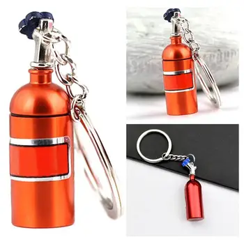 

Turbo Nitrogen Oxide Bottle Decoration Car Keychain Key Ring Holder Pendant For Women Men Unique Mini Home Keyring Stylish