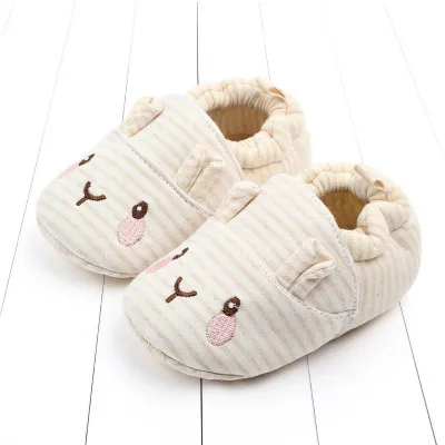 Focusnorm 4 стиля размер 0-12 мес., комплект для маленьких мальчиков и девочек Нескользящие мягкая подошва детская обувь, новорожденные Принт Кроссовки с кроликами ботинки для самых маленьких - Цвет: A