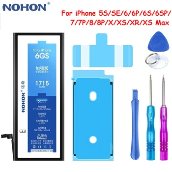 

NOHON Battery For iPhone 7 Battery Original Capacity Replacement Phone Bateria For iPhone 6 6S 8 Plus 5S SE X XR XS Max Batarya
