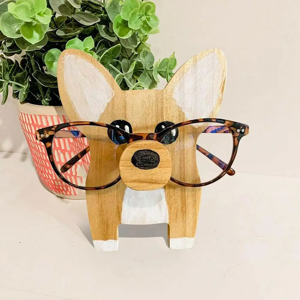 Dog Glasses Holder Wooden Stand