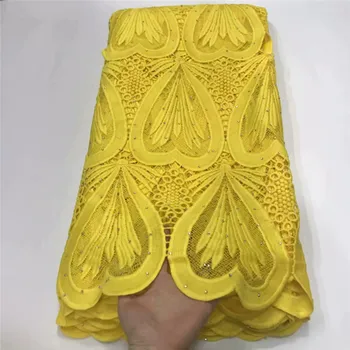 

African laces fabric 2019 high quality lace French guipure lace fabric with stones latest African laces 5 yards per lot df82-790