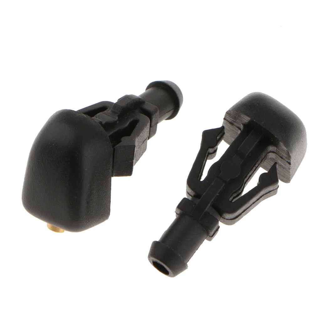 2 Pieces Car Front Windshield Washer Wiper Fluid Spray Jet Nozzles For
