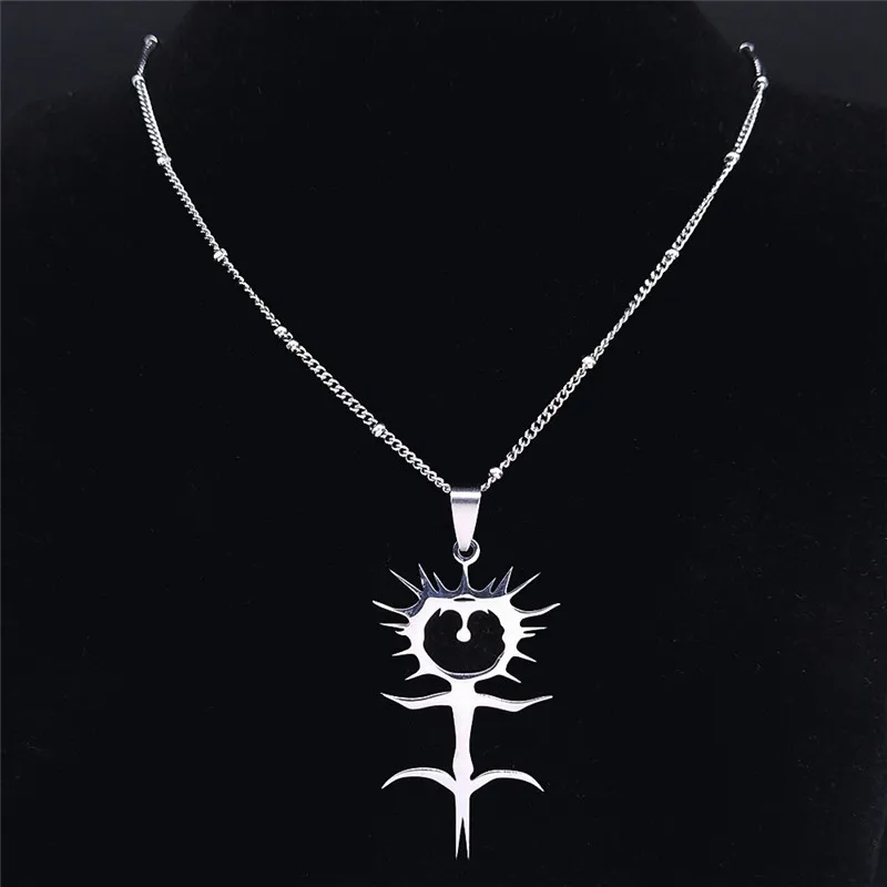 Fashion Ghostemane Stainless Steel Charm Necklaces for Women Silver Color Chain Necklaces Jewelry colgantes mujer N4413S03 - Image 5