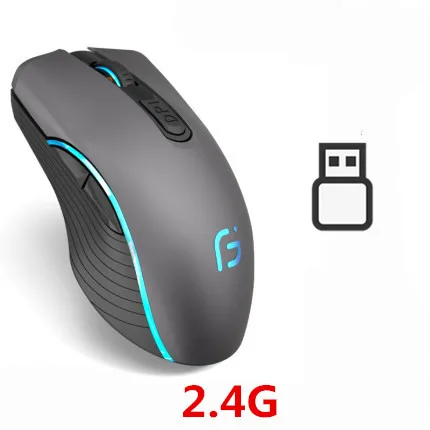 KuWFi Computer Mouse Bluetooth 4.0+2.4Ghz Mouse Wireless Dual Mode 2 In 1 2400DPI Ergonomic Portable Optical Mice for PC/Laptop good wireless mouse Mice