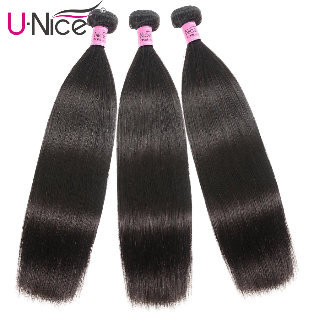 Волосы UNICE малазийские прямые волосы пучки 8-30 дюймов человеческие волосы для наращивания натуральный цвет 1 пучок прямые волосы Remy