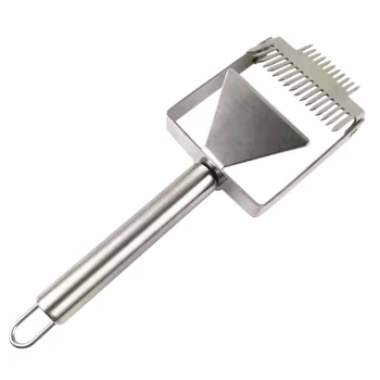 

Multi-purpose Stainless Steel Double-tooth Cutting Honey Fork Scraping Honey Spatula Scraper Beehive Nest Box Tool