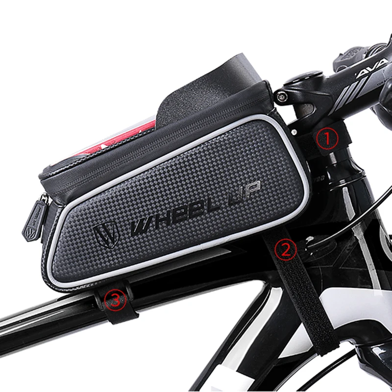 Bike Front Frame Bag Waterproof Black Big Capacity Cycling Mountain Bike Top Handlebar Bag Bicycle Pannier Case Bike Accessories