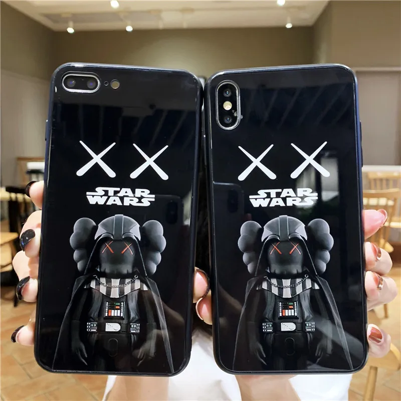 Черный чехол из самурайского стекла для Iphone 11 Pro X XR XS Max 6 6s Plus 7 8 жесткая тонкая