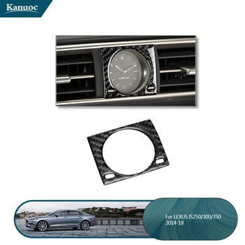 

Car Center Console Clock Cover Carbon Fiber Trim 3D Sticker For LEXUS IS250 IS300 IS350 2014-2018 Car Accessories