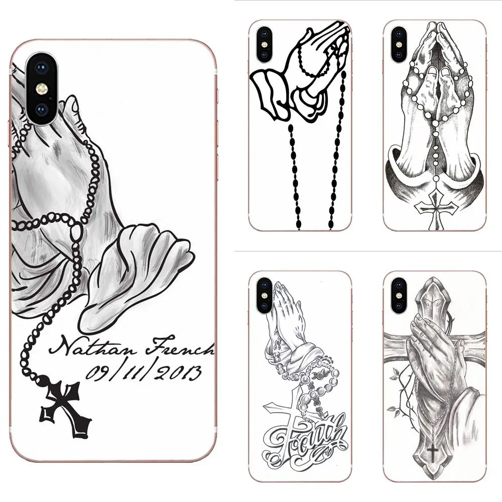 Чехол из ТПУ с изображением Капа руки молящегося Молитвенные Четки Крест для Galaxy