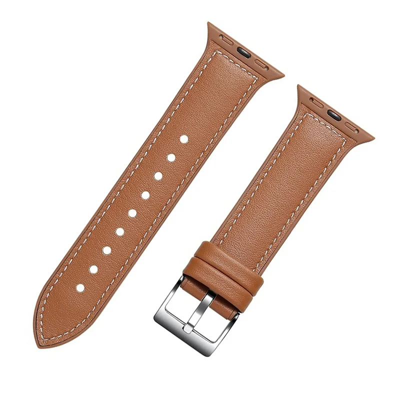 brown Ремешок для apple watch 5 ремешок 44 мм 40 мм кожа+ силикон correa apple wach 42 мм 38 мм iWatch series 5 4 3 2 1 браслет аксессуары - Цвет ремешка: brown