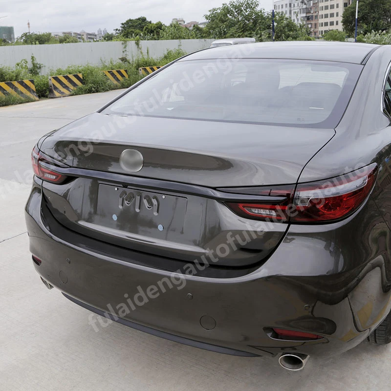 1 шт. для Mazda 6 Atenza-, новинка, углеродное волокно ABS, задняя дверь, крышка багажника, молдинг, крышка, отделка, автомобильные аксессуары