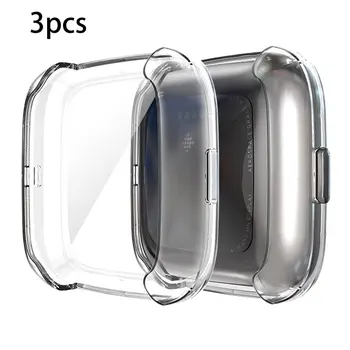 

3pcs set Soft Tpu Case for Fitbit Versa1 Versa 2 Band Waterproof Watch Shell Cover Screen Protector for Fitbit Versa