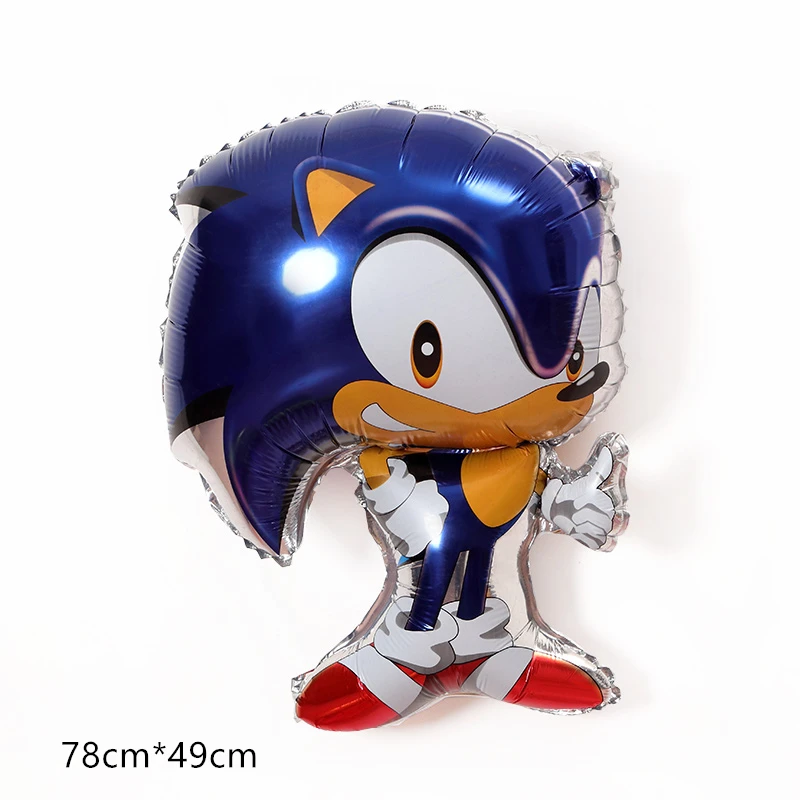Новинка, воздушные шары Sonic the Hedgehog, супер герой, sega, фанаты игр, фольга, воздушный шар, мальчик, счастливый день рождения, баннер, вечерние детские игрушки, товары для декора - Цвет: 1pc
