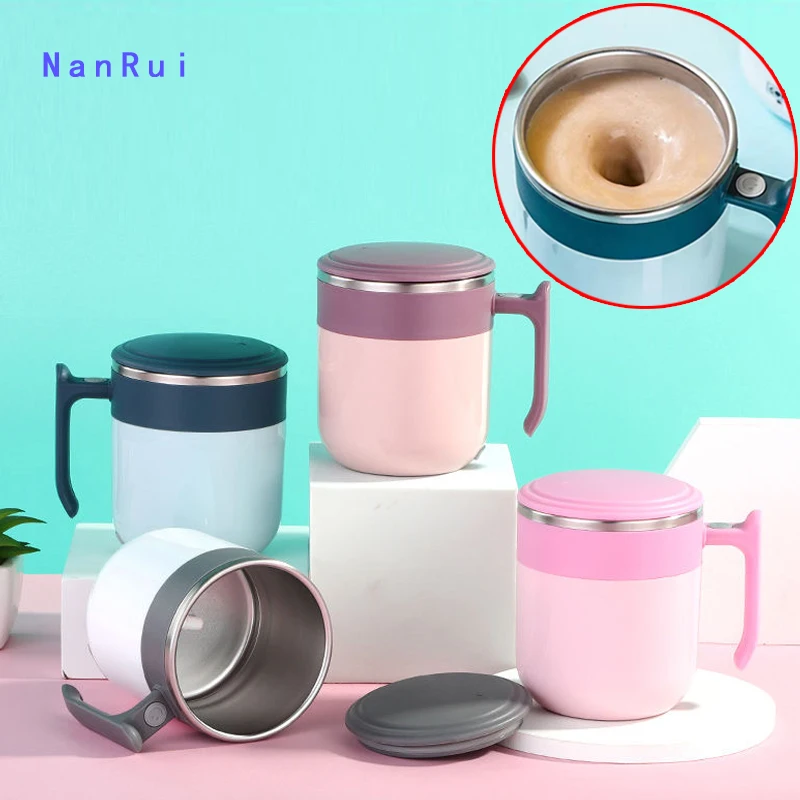 USB Rechargeable Automatic Mixing Cup Office Magnetic Coffee Stirring Mugs 304 Stainless Steel Water Lazy Milk Smart Mug | Дом и сад