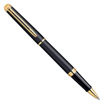 

Ручка-роллер Waterman Hemisphere Matte Black GТ, толщина линии F, позолота 23К