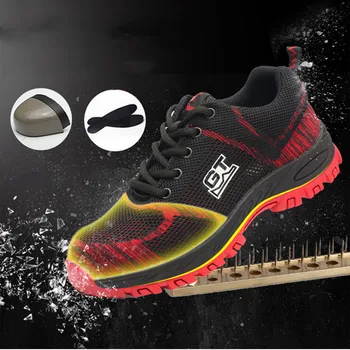 

Fashion Work Boots Military Boots Work Safety Boot Steel Toe Shoes Ankle Boots Anti-smashing Piercing Safety Shoes Men Sneaker