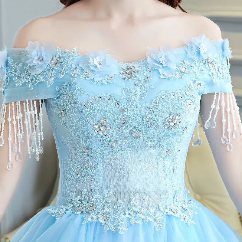 Vestido De 15 anos бальные платья Quinceanera платье бальное платье многоцветный Свадебное бальное платье красивое кружево с цветами вечерние платья