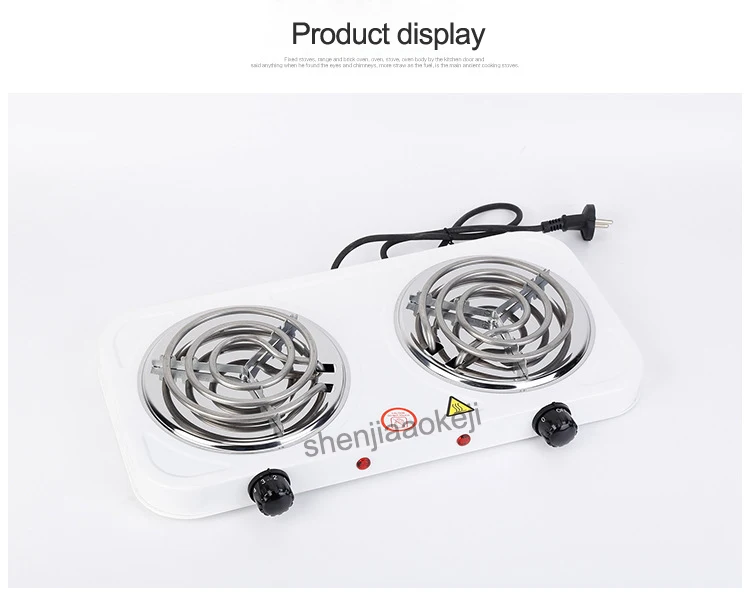 Электрическая печь с двумя головками, кухонная плита, бытовая нерадиативная печь, горелка для металла подогреватель кофе, EU plug1pc
