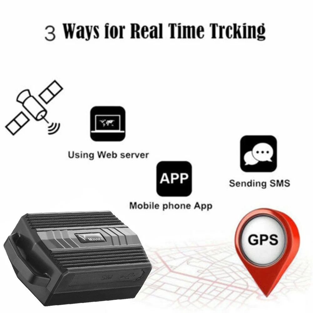 GPS Tracker Real Time GPS Tracker for Vehicles Waterproof Tracking Device Anti Theft Car GPS Tracker with External Detachable Strong Magnet for Motorcycle Trucks TK935 