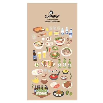 SONIA Daily Paper Sticker DIY Decorative Diary Scrapbook Planner Journal Stickers Kawaii Stationery School Supplies Papeleria C21 Food trip