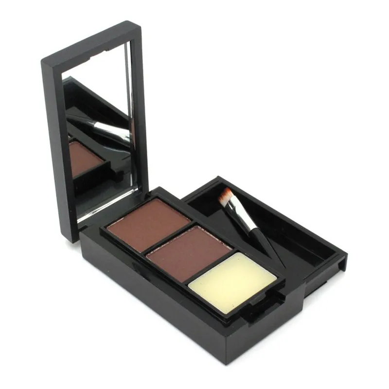 

Menow Brand Eye Makeup Eye Shadow Eye Brow Makeup Pro Professional 2 Color Eyebrow Powder Set+ Eyebrow Wax Palette + Brush