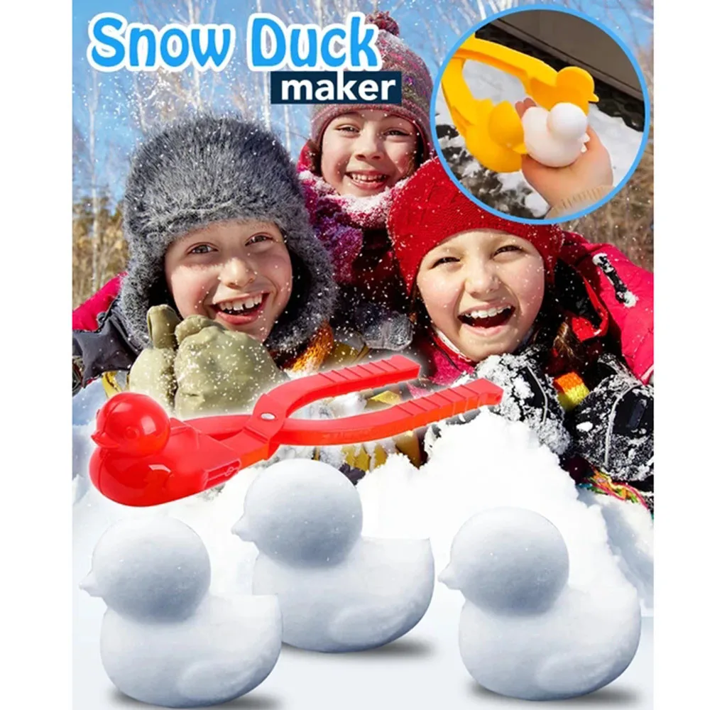 New  Baby Kids Toys Snow Snowball Maker Clip Maker Animal Shaped Snow Sand Mold Tool Winter Kids 4PC Bir