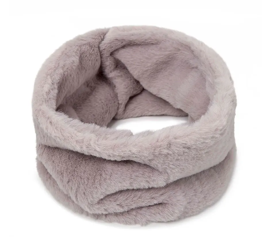 TRUENJOY Women's Winter Thick Warm Neck Scarf men New Soft Ring Scarf Scarves Unisex button Solid Color