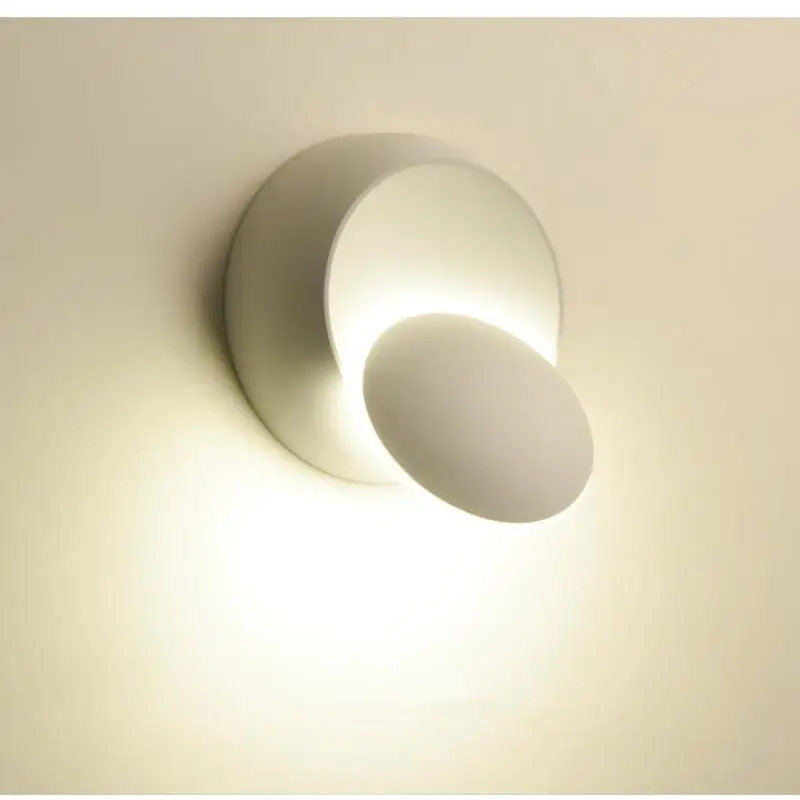 

LED night light creative wall lamp 360-degree adjustable rotating bedside lamp modern aisle stair round lamp