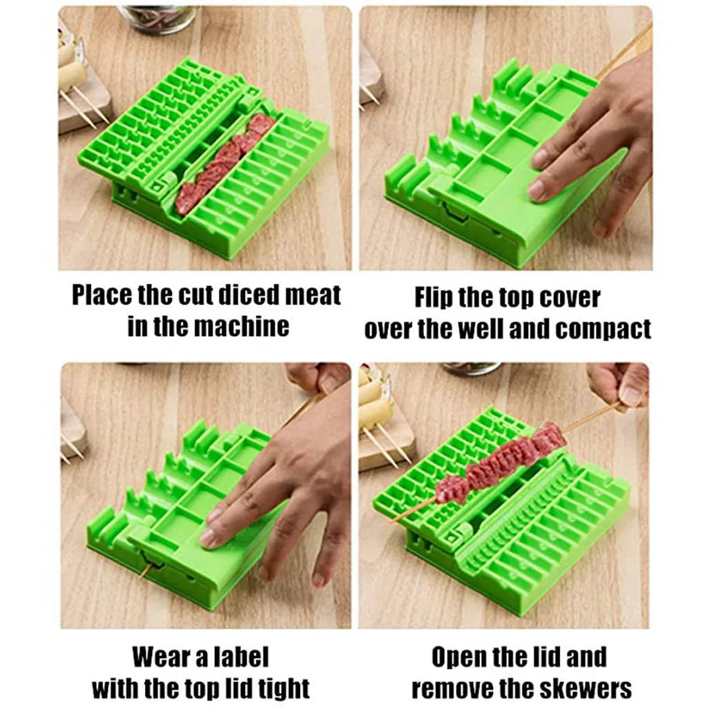 Quick Skewer Easy Barbecue Kebab Maker Meat Skewer Machine BBQ Grill Skewers