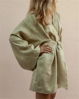 

Women's Sexy Lazy Kimono Sleeve Dress 2020 Summer New European And American A-line