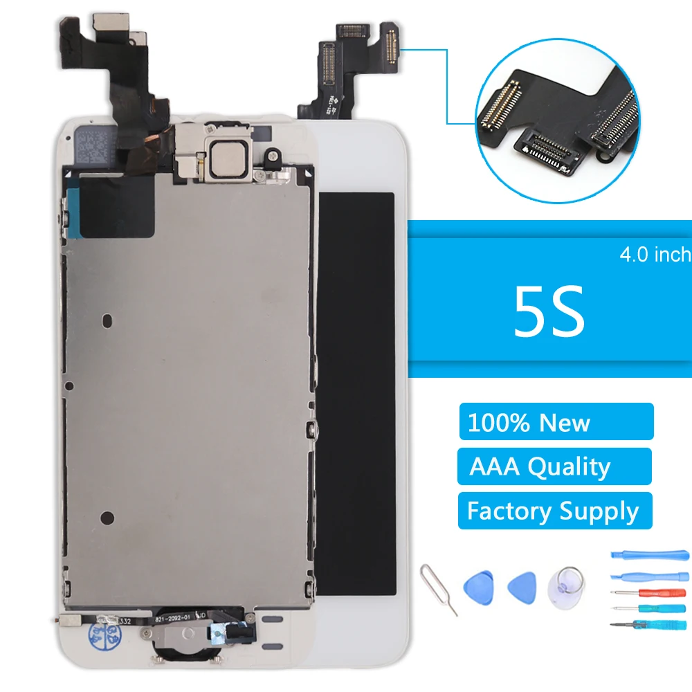 ЖК дисплей для Apple iPhone 5S качественный AAA сенсорный экран дигитайзер полная сборка