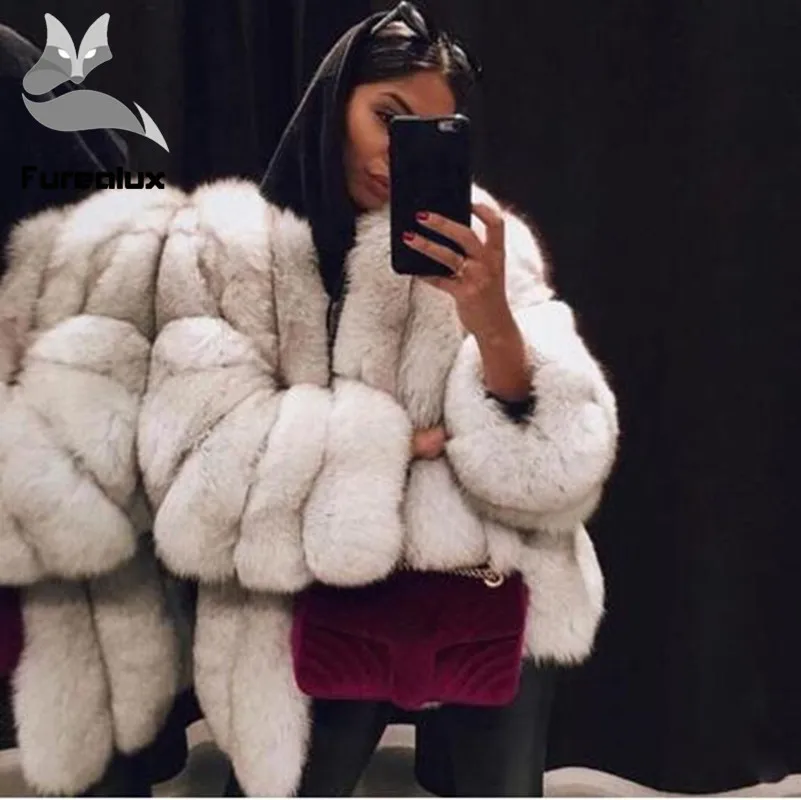 Новинка 2019 стильная шуба из натурального меха женская зимняя 100% женское теплое