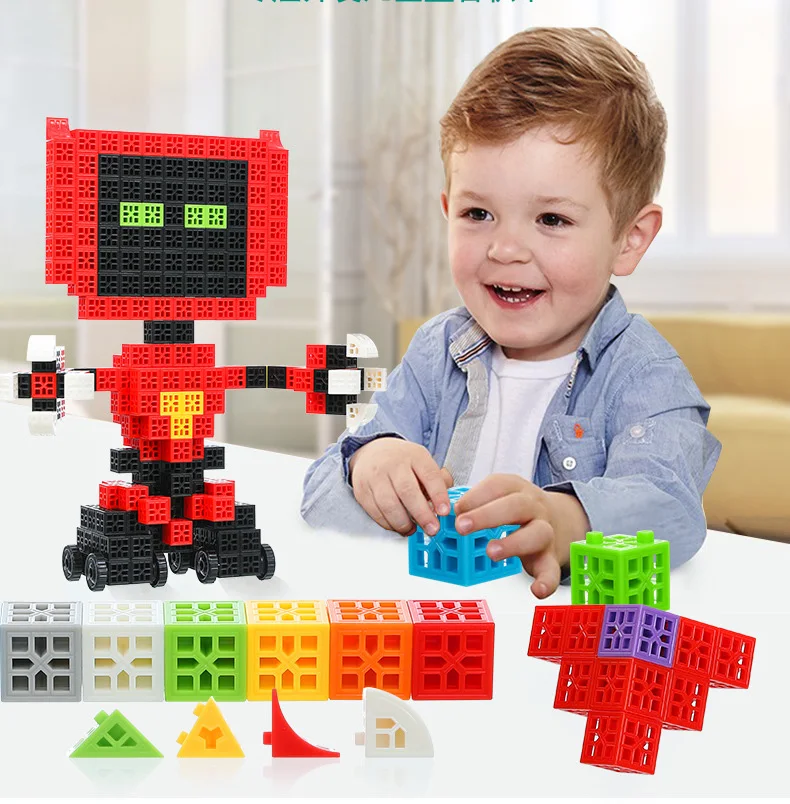 Child Snap Cubes Early Geometry Structure Blocks Building Blocks Math Counting Manipulative Kindergarden Toys Teaching Aids