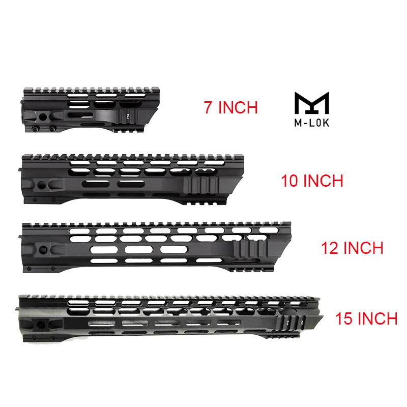 7 10 12 15 дюймов AEG M4 M16 AR15 поплавок M-Lock Quad Rail Handguard Пикатинни со стальной бочкой гайка для охоты