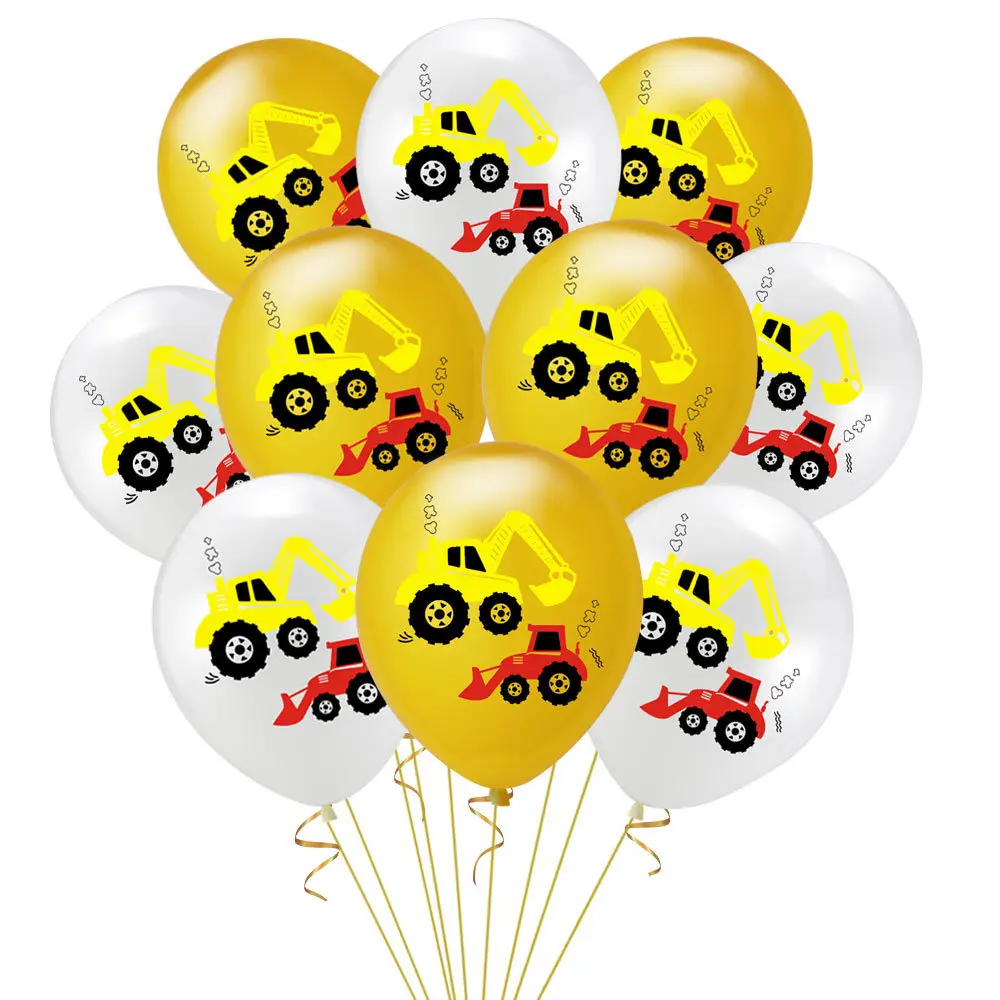 132*220 см Мультяшные автомобили скатерть строительная машина вечерние одноразовая скатерть для стола для детского дня рождения вечерние принадлежности - Цвет: Balloons 10pcs