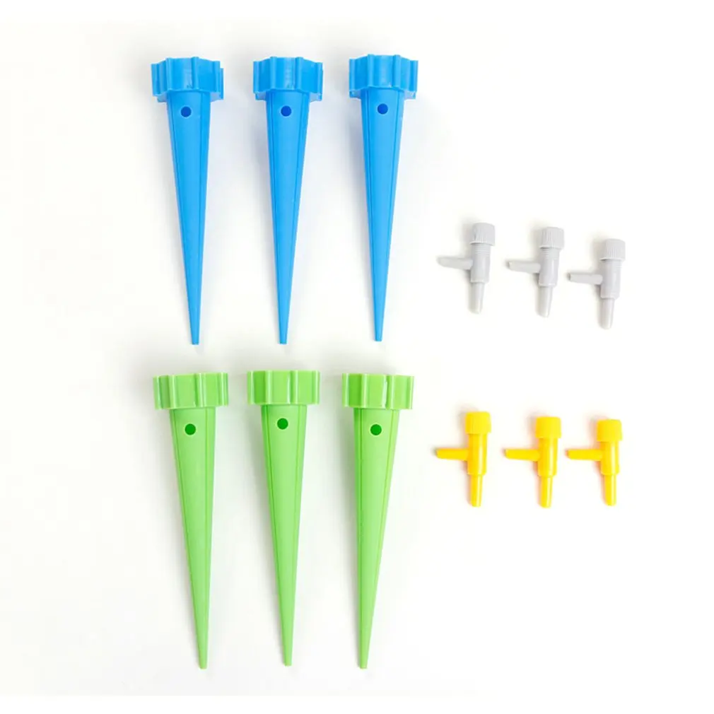 12PCS Garden Cone Spike Watering Plant Flower Waterers Bottle Irrigation System Practical Plastic Garden Cone Watering Spike
