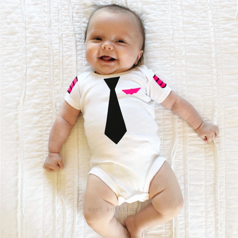 Baby Pilot Onesie Bodysuit for Kids Cute Newborn Romper Outfits Baby Grow for Infant Toddler Boys Girls Clothes