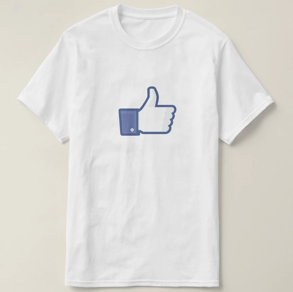 2019 Printed Men T Shirt Cotton Short Sleeve Facebook Like Thumbs Up T-Shirt Women tshirt |