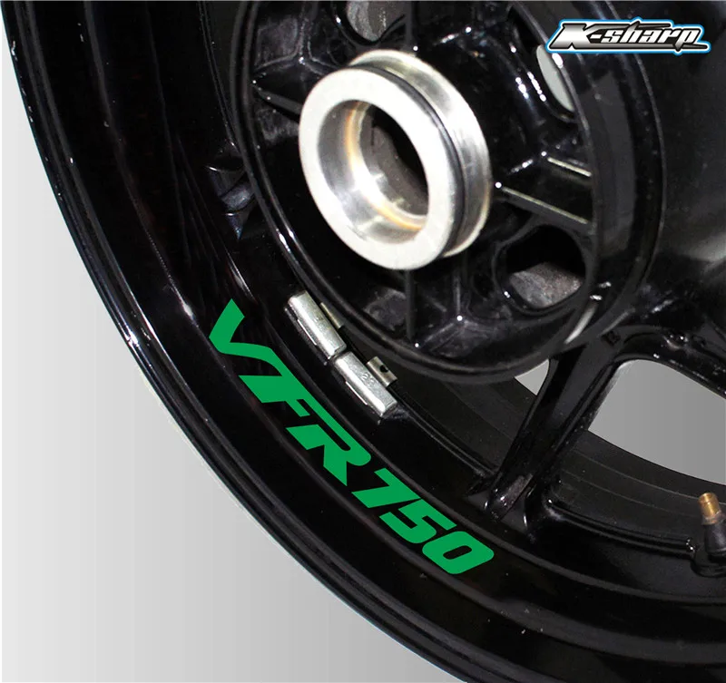 Для HONDA VFR750 VFR vfr750 motorim logodecoral обод внутреннее кольцо Светоотражающие колеса наклейки водонепроницаемые шины - Цвет: K-LQT-VFR750-10
