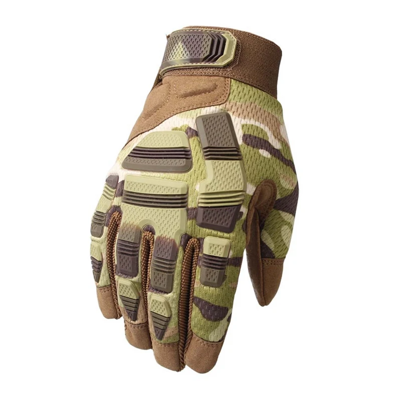 Новые мужские военные тактические перчатки полный палец боевые перчатки противоскользящие охотничьи армейские страйкбольные перчатки для пейнтбола - Цвет: M